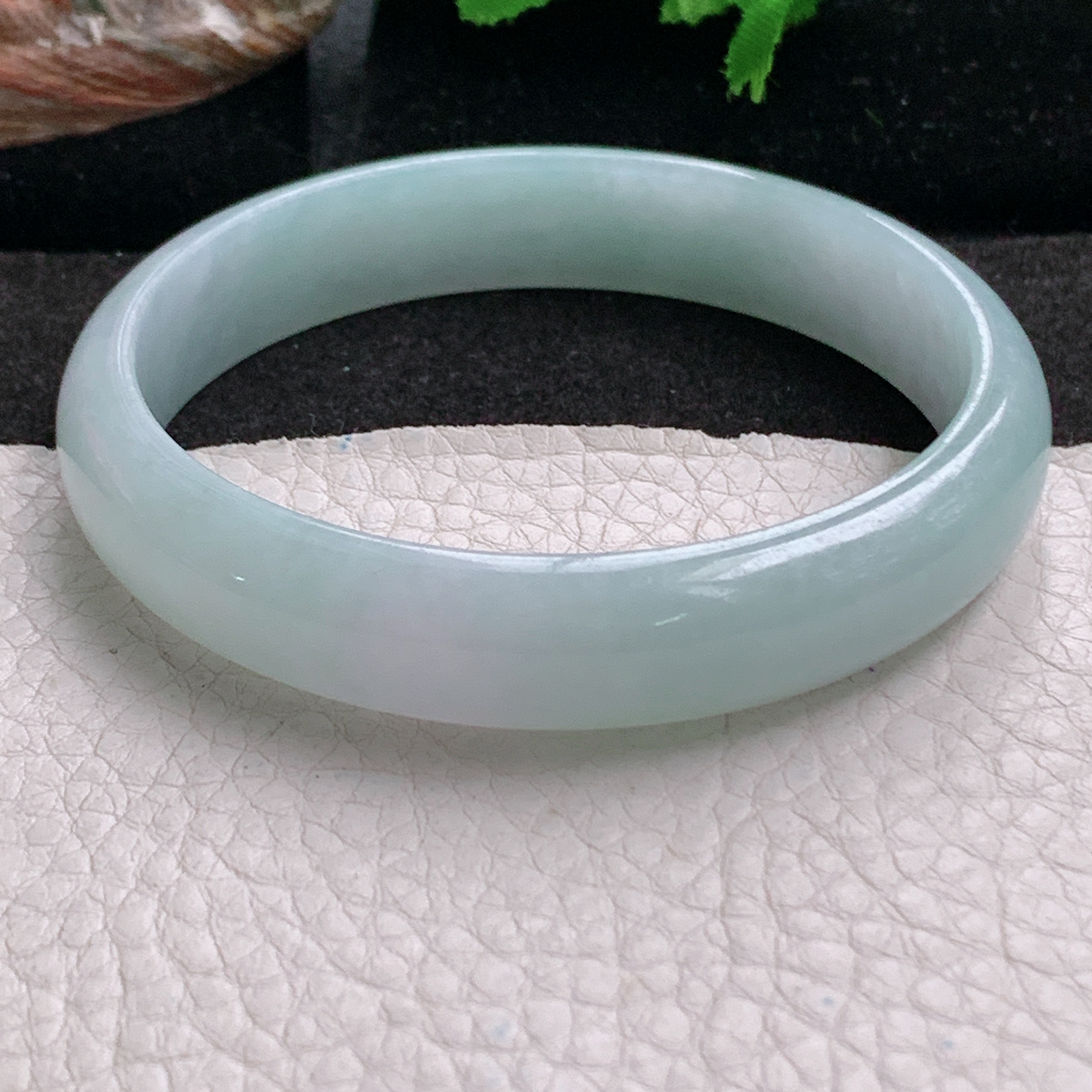 ee大圈口61*12.5*6.3平安镯 天然缅甸翡翠a货手镯冰晴正圈玉镯子