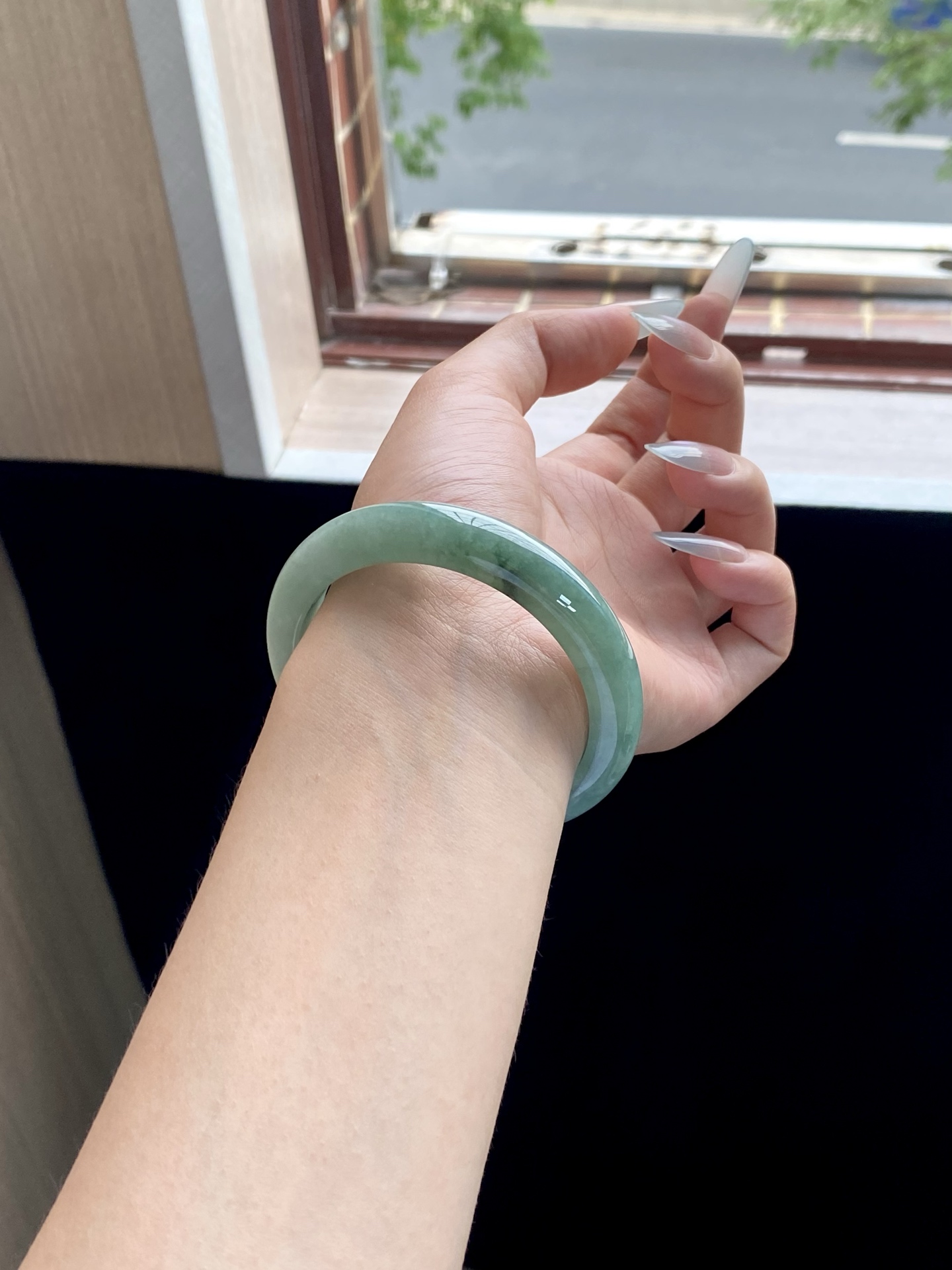 油青湖水绿飘花正圈成品（无裂）HYC-83⭕️57-12-8.5