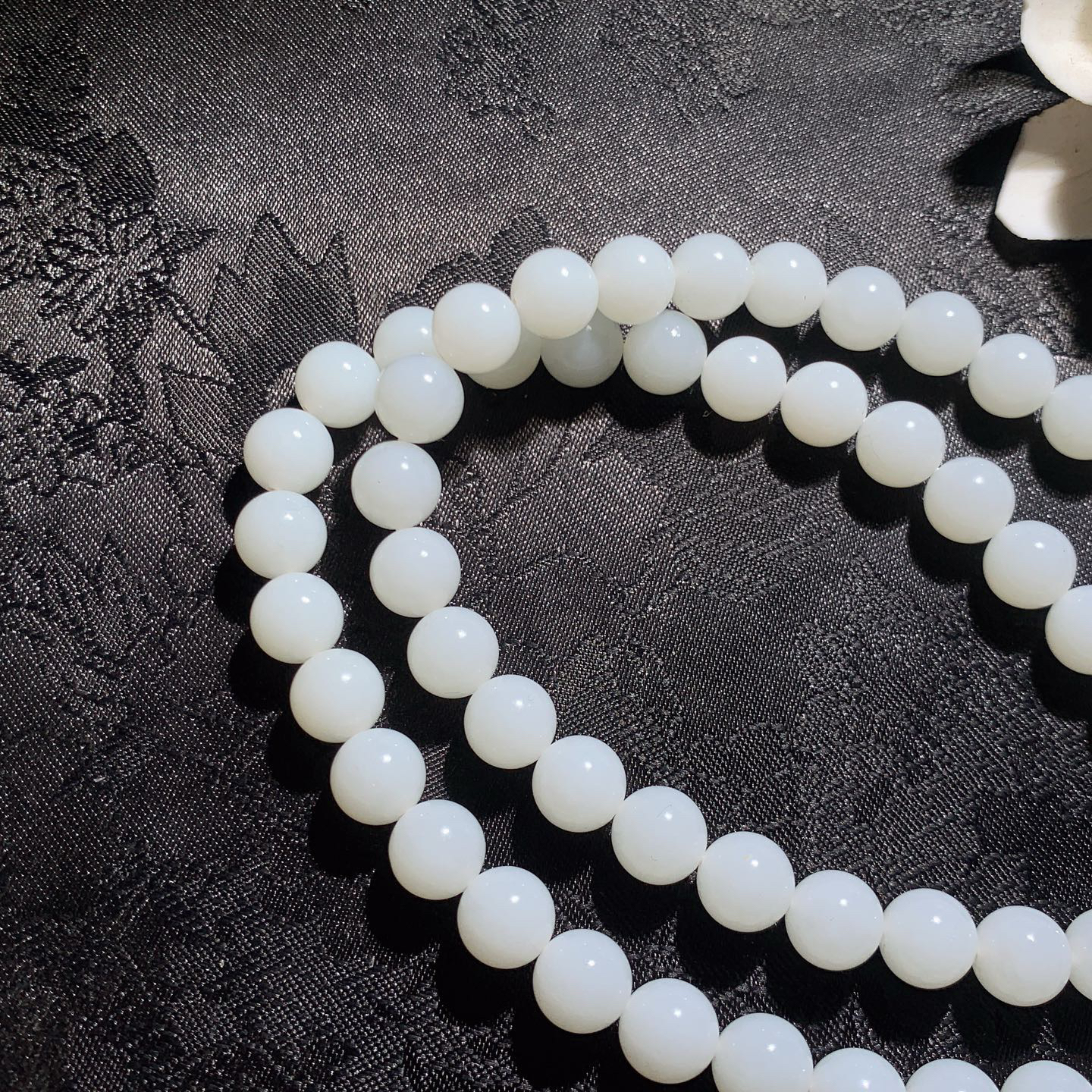 新疆和田玉白玉羊脂白项链 妈妈链！单颗尺寸8！玉质细腻油润 脂粉好，品质好！lt260415