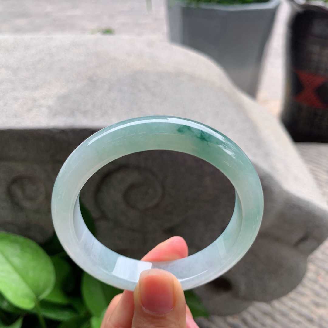 圈口 56.7-12.2-8.4【冰飘花正圈手镯】 正圈56 57可戴