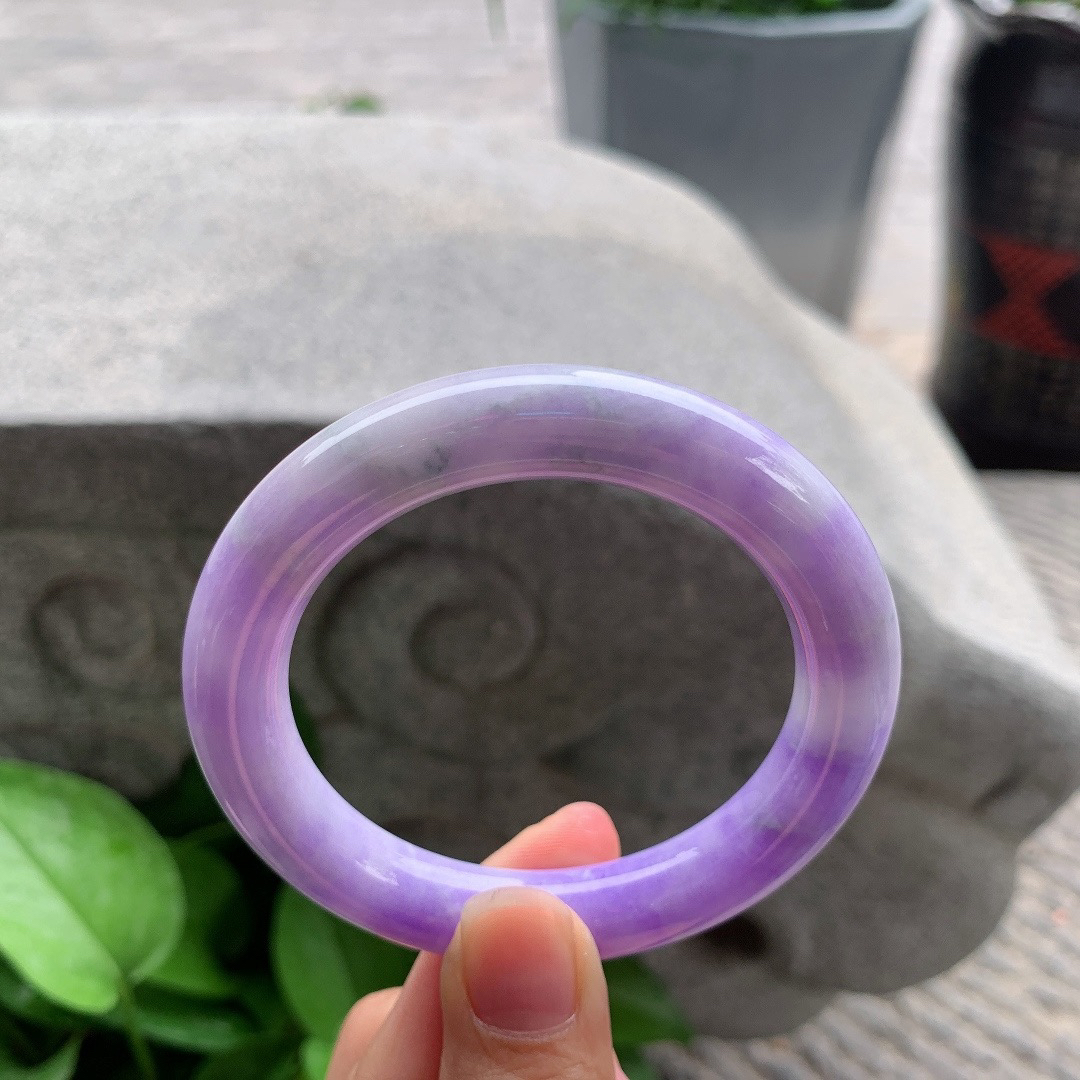 圈口 54.5-10.6【浓紫圆条手镯】圆条54 55可戴