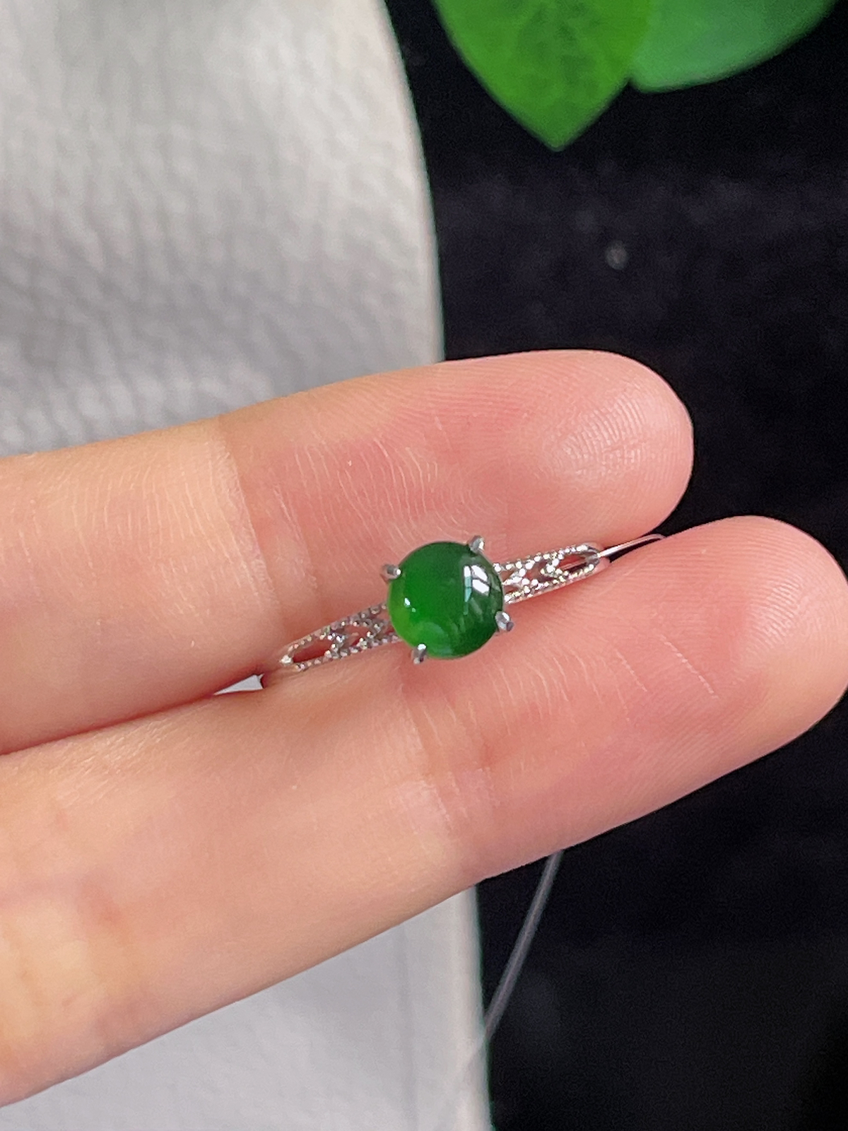 s925银 翡翠戒指