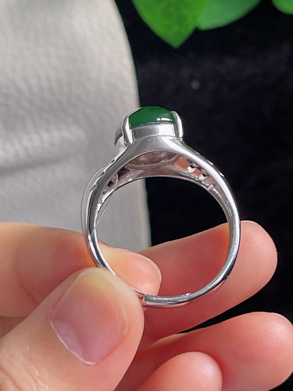 s925银 翡翠戒指