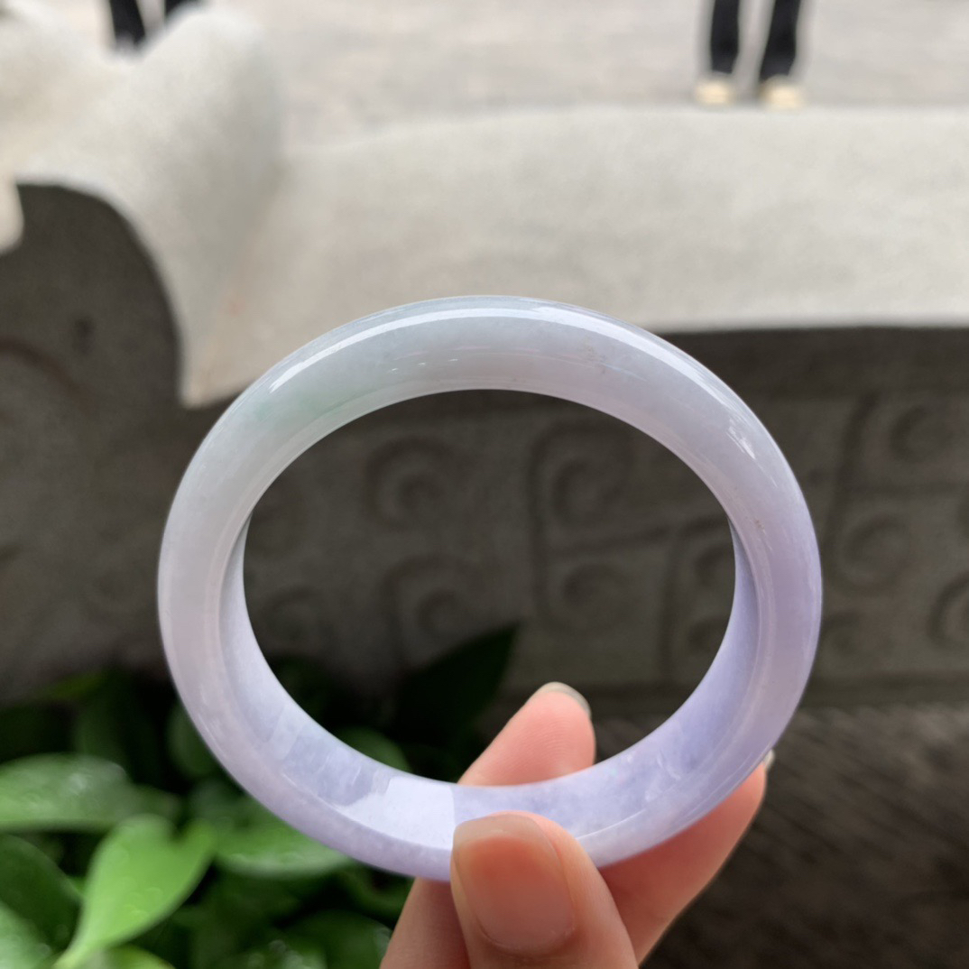 小圈口53.5-12.3-7.3 【茄紫正圈手镯】正圈53 54可戴