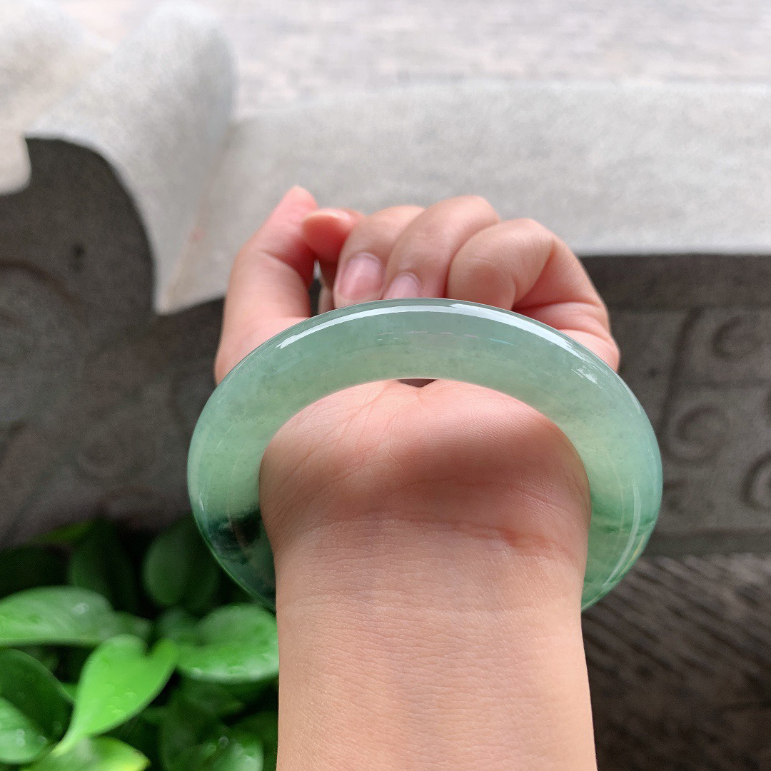 圈口55.8-11.5 【飘花圆条手镯】圆条55 56可戴