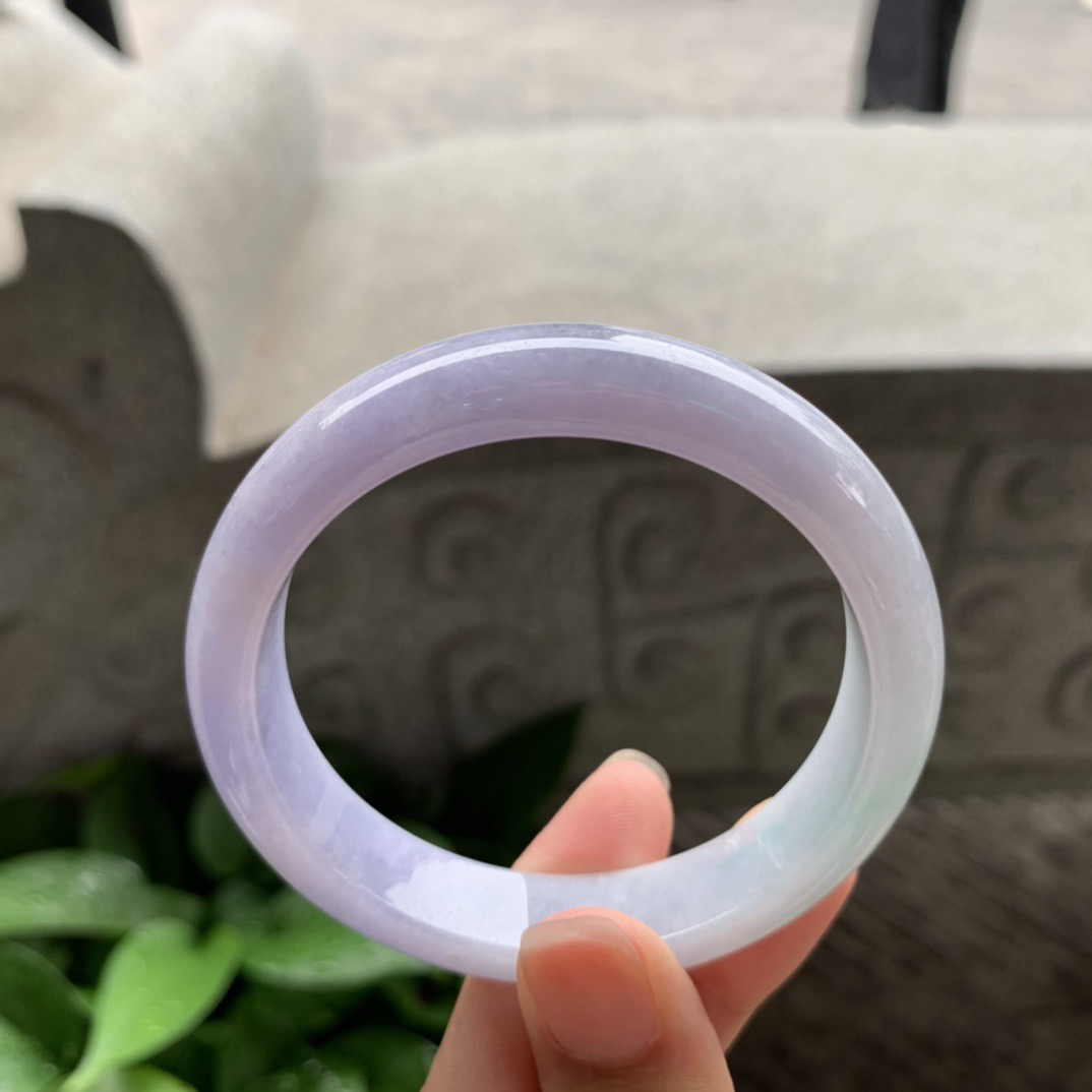 小圈口53.5-12.3-7.3 【茄紫正圈手镯】正圈53 54可戴