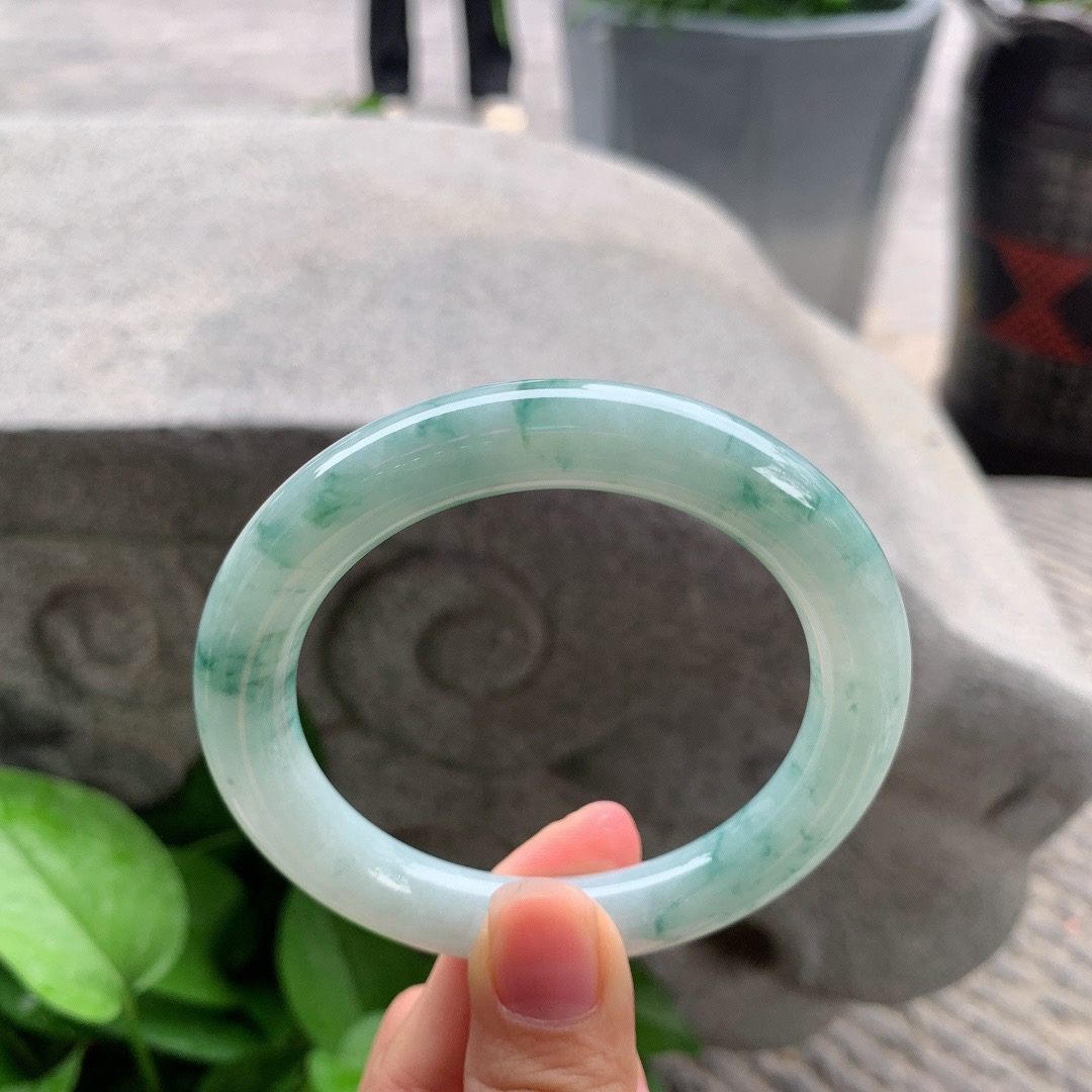 圈口56.4-10.6 【飘花圆条手镯】圆条56 57可戴