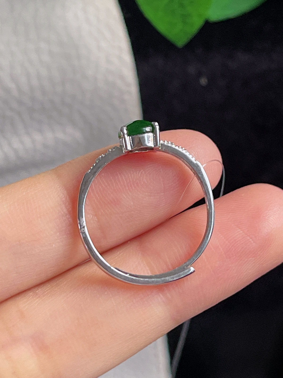 s925银 翡翠戒指