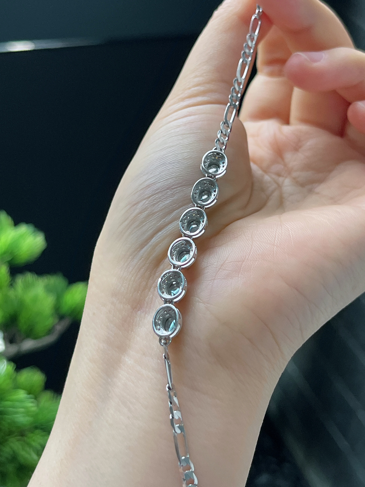 s925银 翡翠手链