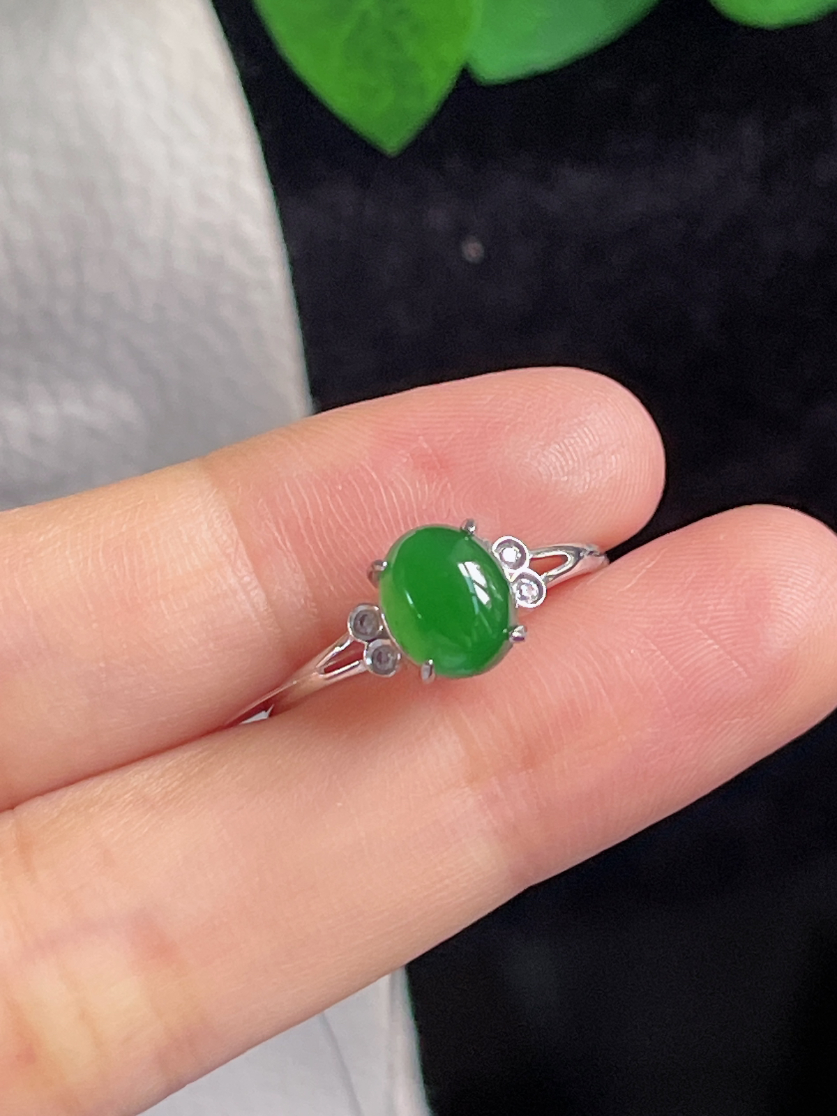 s925银 翡翠戒指