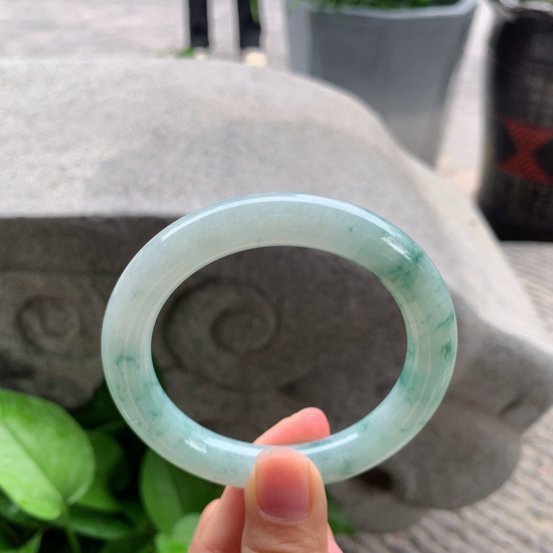 圈口56.4-10.6 【飘花圆条手镯】圆条56 57可戴