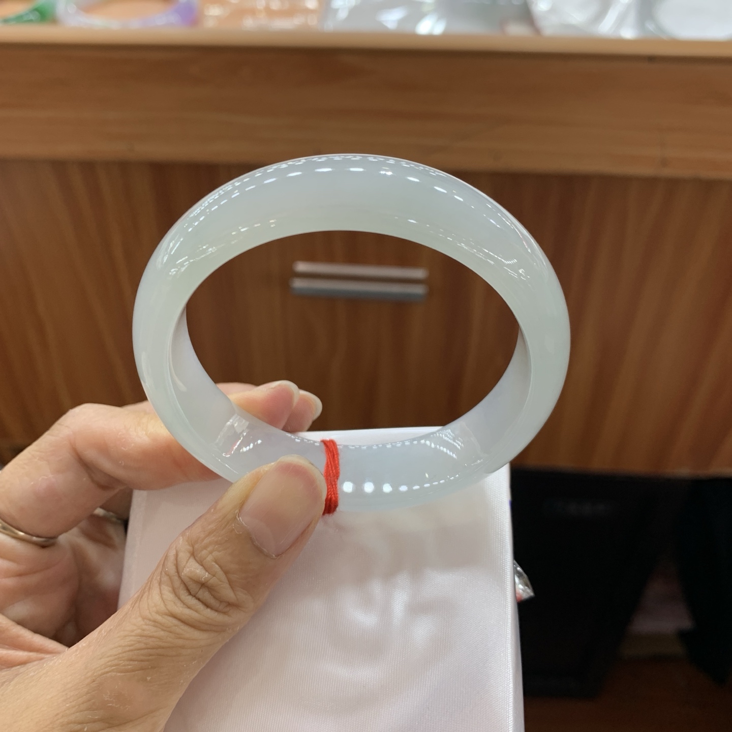 041521XY冰底色宽版翡翠手镯57.5-15.2-7.5