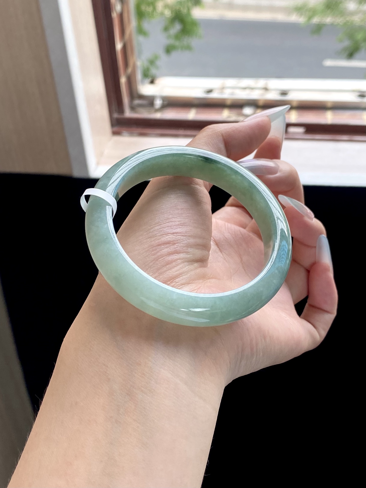 油青湖水绿飘花正圈成品（无裂）HYC-83⭕️57-12-8.5