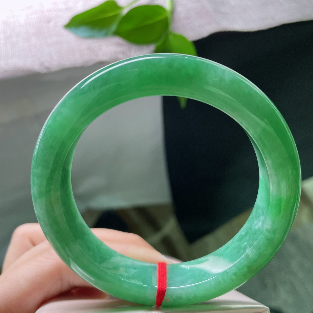 60.1/13.9/10.2，满绿正圈，大圈口，厚装饱满，腕间藏了一整个春天，一点皮纹，ss49950a