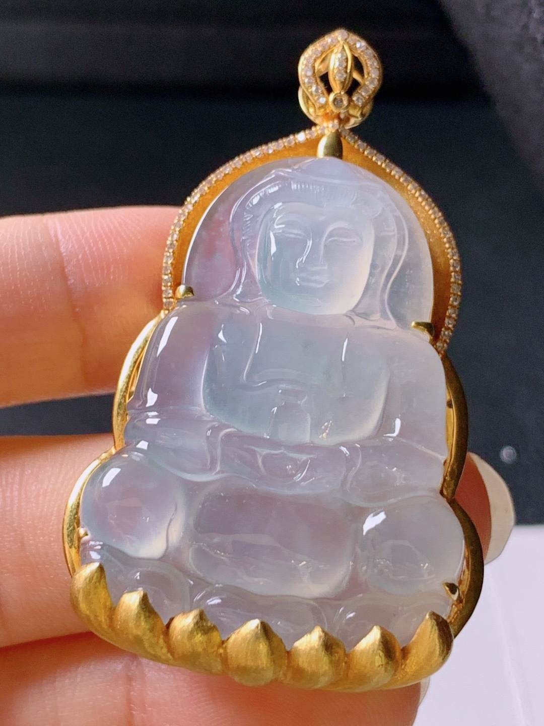 ️ 冰种观音吊坠，无裂通透品相好，裸石38.3-28.5-5.251.7-31.7-10.1，ss