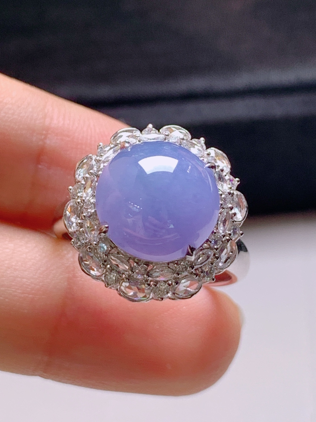 ️ 蛋面戒指，无裂色正饱满，裸石11.3-5.1，圈口14