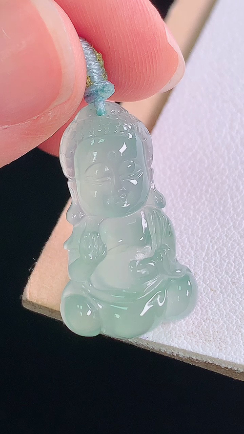 ️冰透宝宝佛，无裂，尺寸:24.2-14.5-6.1mm