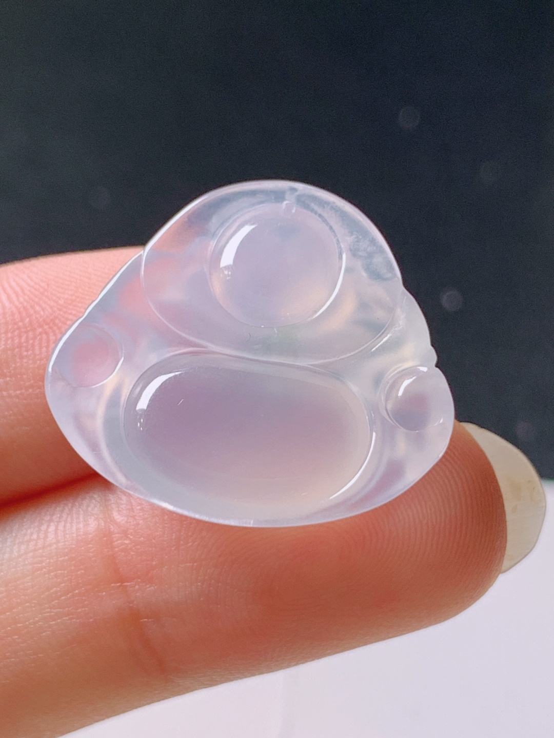 ️ 冰种佛公，无裂冰透饱满，裸石21.7-23.5-5.7