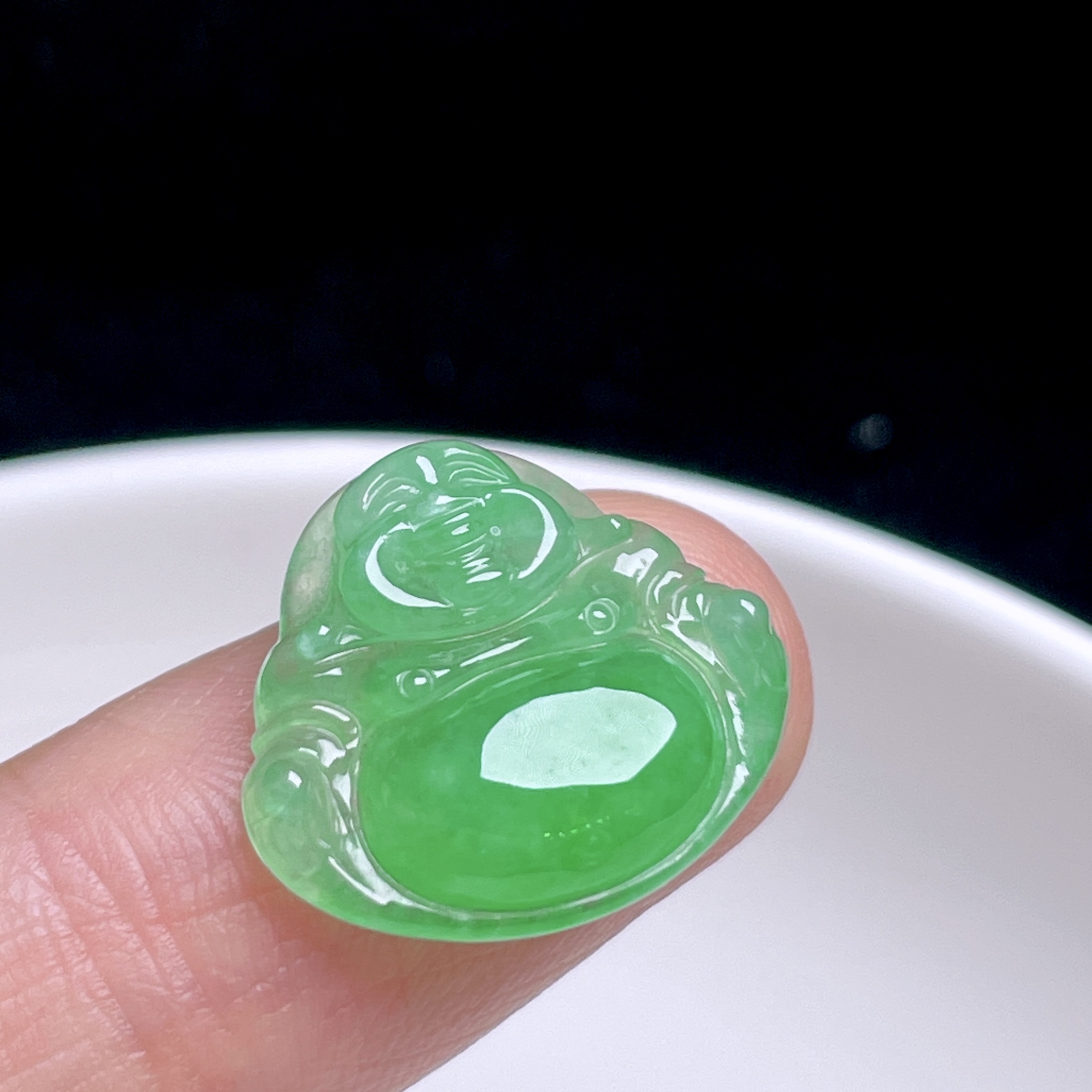 ️ 冰阳绿佛公 色泽浓郁，精致小巧 尺寸：17.2/15.7/4，ss50182a