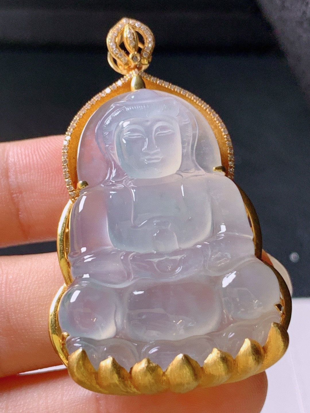 ️ 冰种观音吊坠，无裂通透品相好，裸石38.3-28.5-5.251.7-31.7-10.1，ss50182a