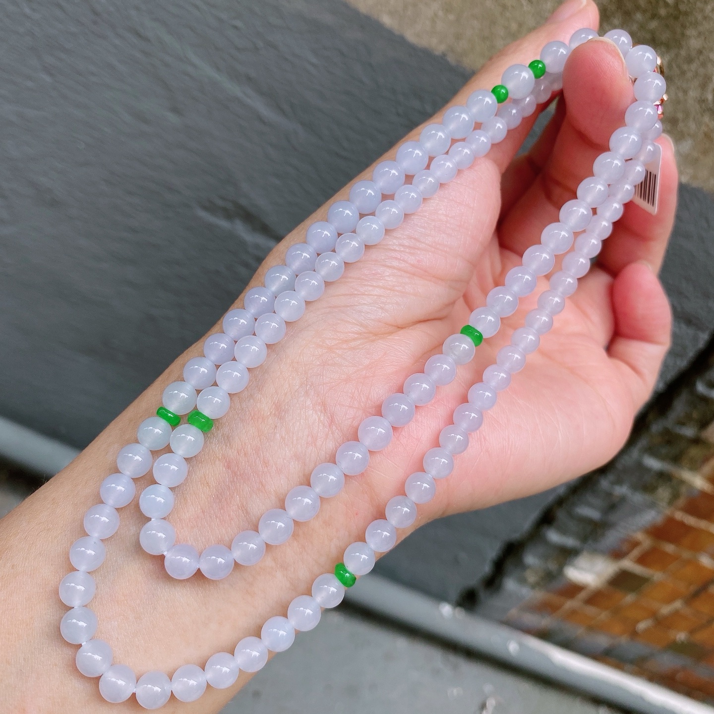 ️ 冰紫项链 种水好 料子细腻 度百分之90以上，5-6.4