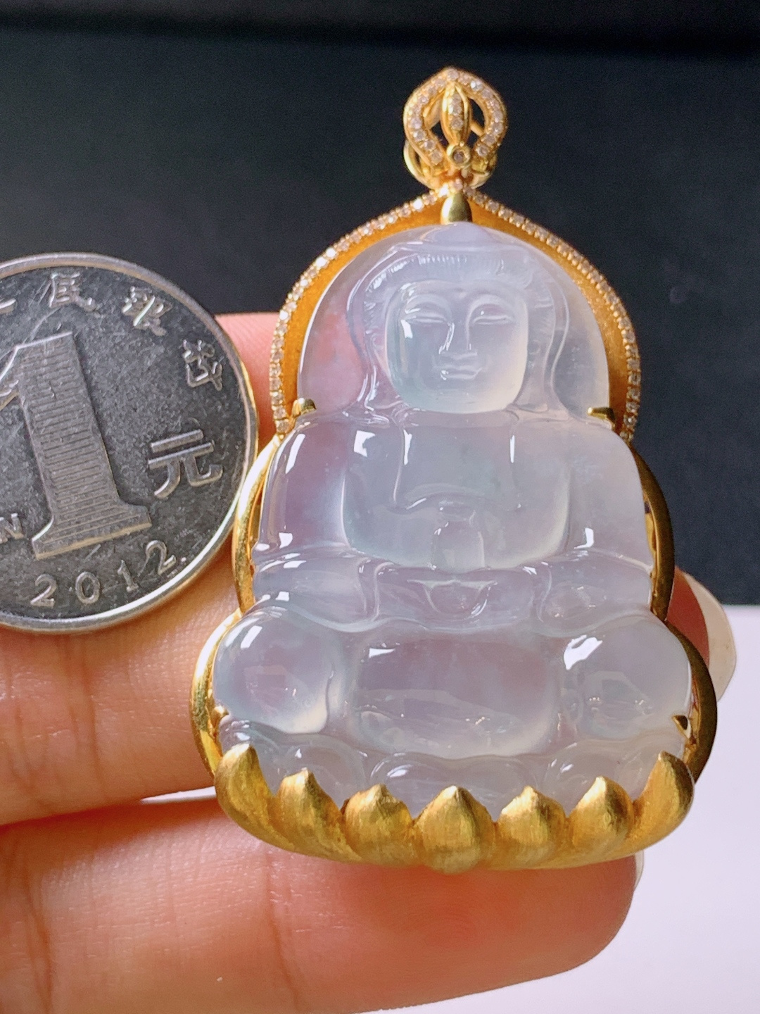 ️ 冰种观音吊坠，无裂通透品相好，裸石38.3-28.5-5.251.7-31.7-10.1，ss50182a