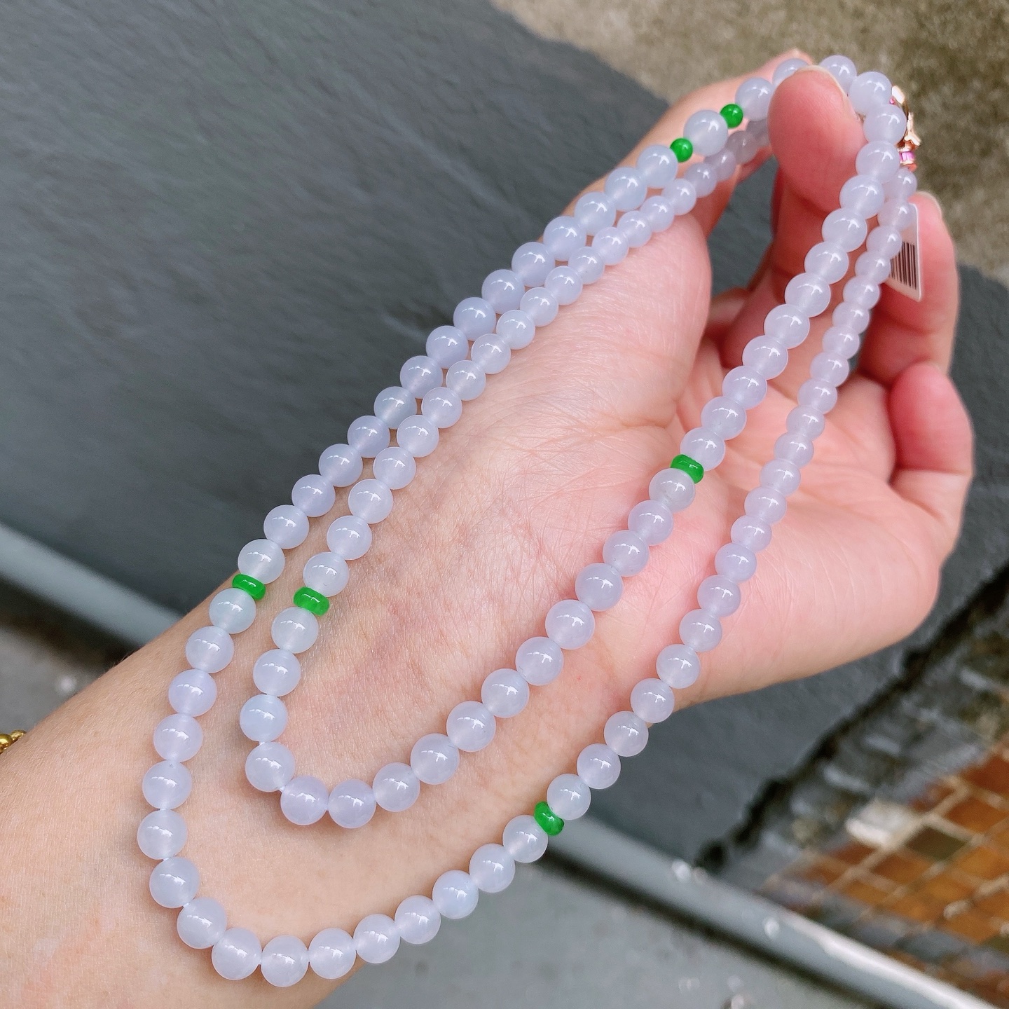 ️ 冰紫项链 种水好 料子细腻 度百分之90以上，5-6.4