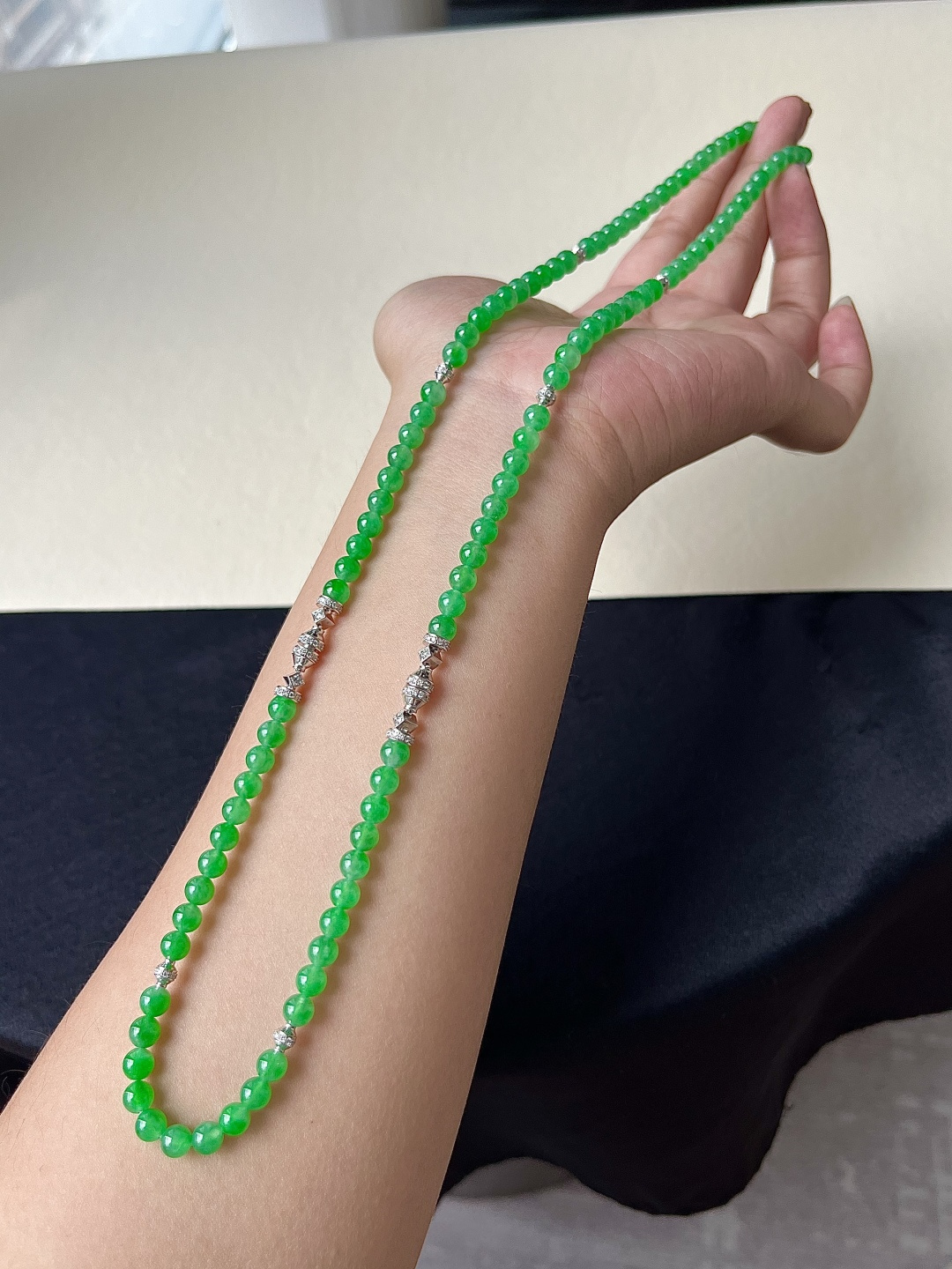 ️【珠子手串一对】种老细腻，色阳浓郁起胶，尺寸：5.2，4.6，b1416