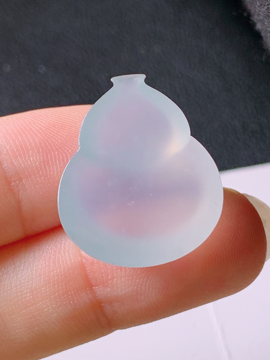 ️ 冰种葫芦，无裂冰透起胶，裸石22.9-19.1-6.4