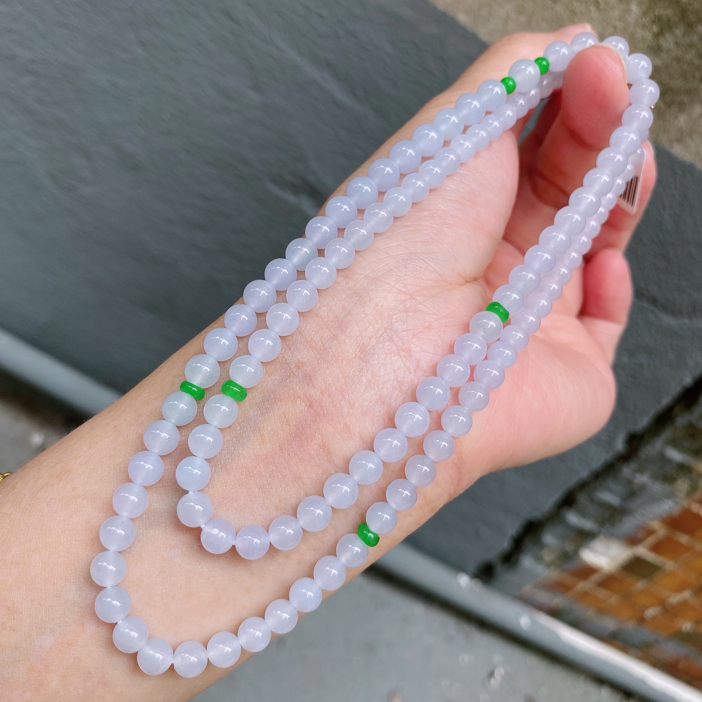 ️ 冰紫项链 种水好 料子细腻 度百分之90以上，5-6.4