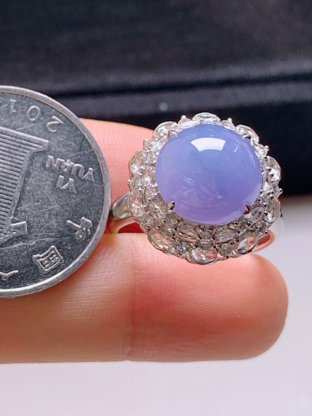 ️ 蛋面戒指，无裂色正饱满，裸石11.3-5.1，圈口14