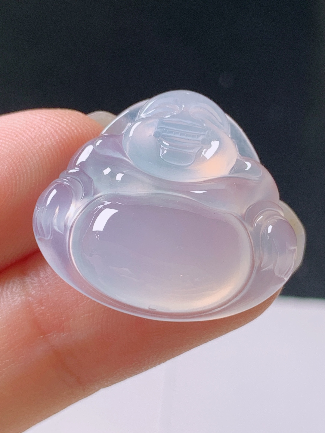 ️ 冰种佛公，无裂冰透饱满，裸石21.7-23.5-5.7