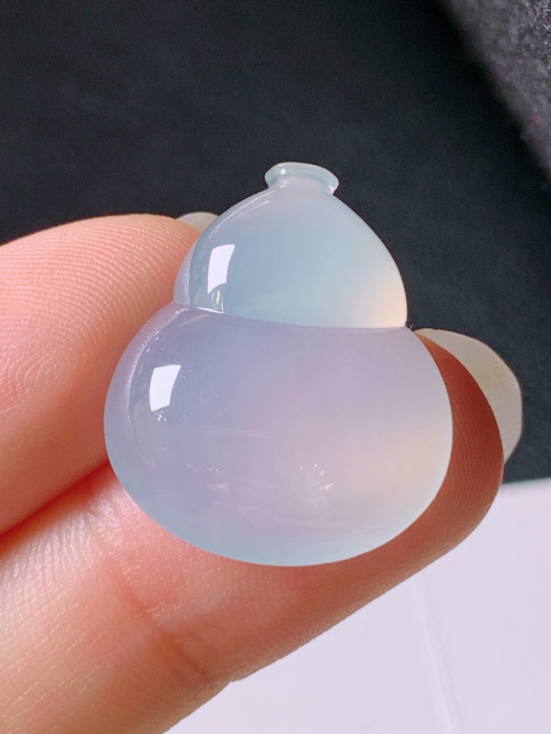 ️ 冰种葫芦，无裂冰透起胶，裸石22.9-19.1-6.4