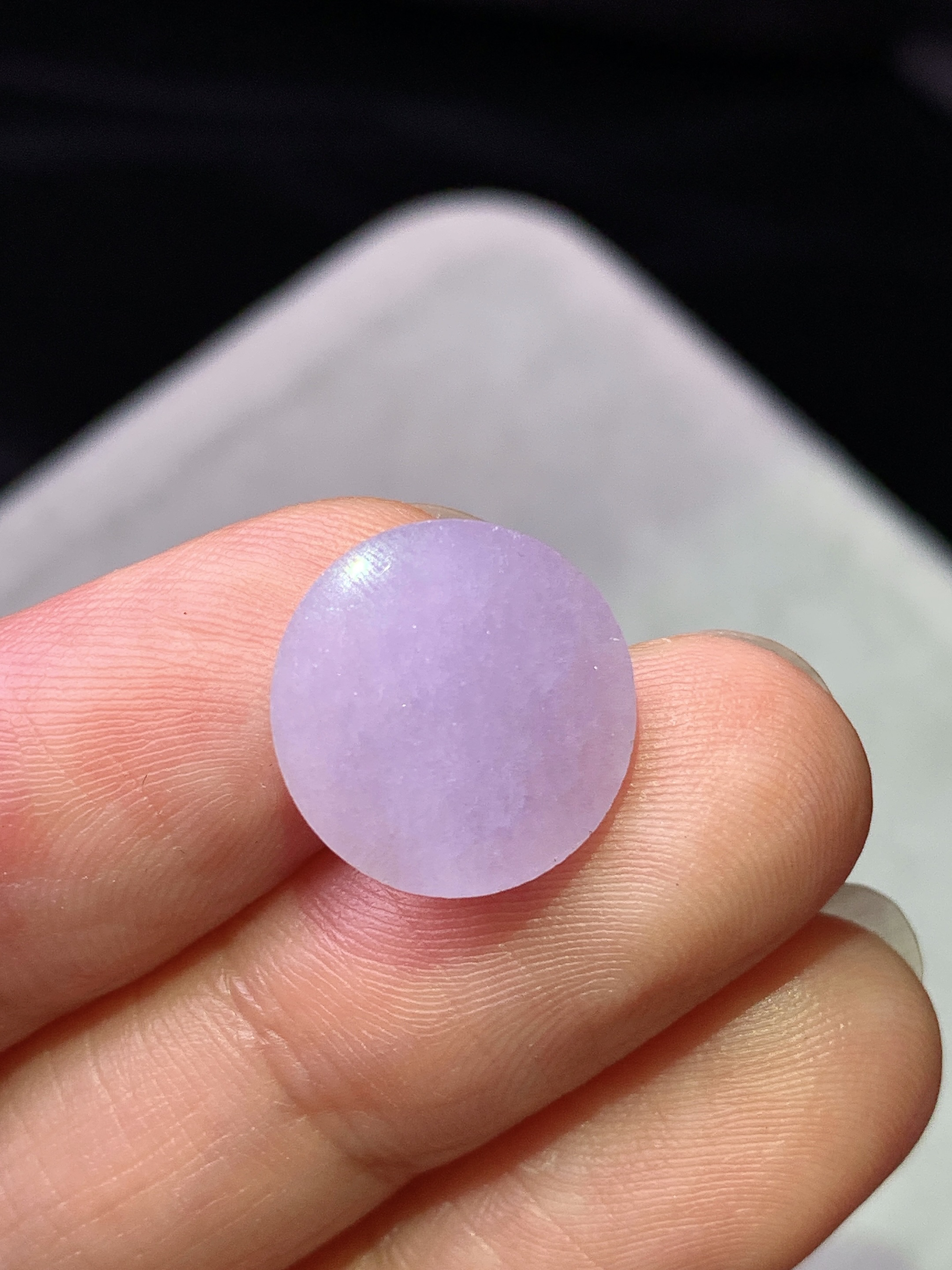 镶嵌款 紫罗兰蛋面吊坠 玉质细腻 色泽艳丽清新 水润亮眼 整体尺寸13*5.6m2