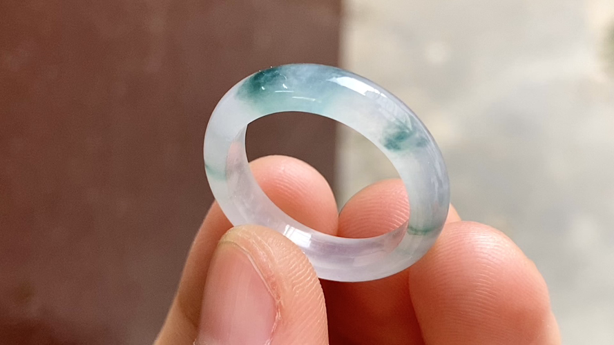 ️ 冰飘彩戒指指环，5*3，18圈口，无裂