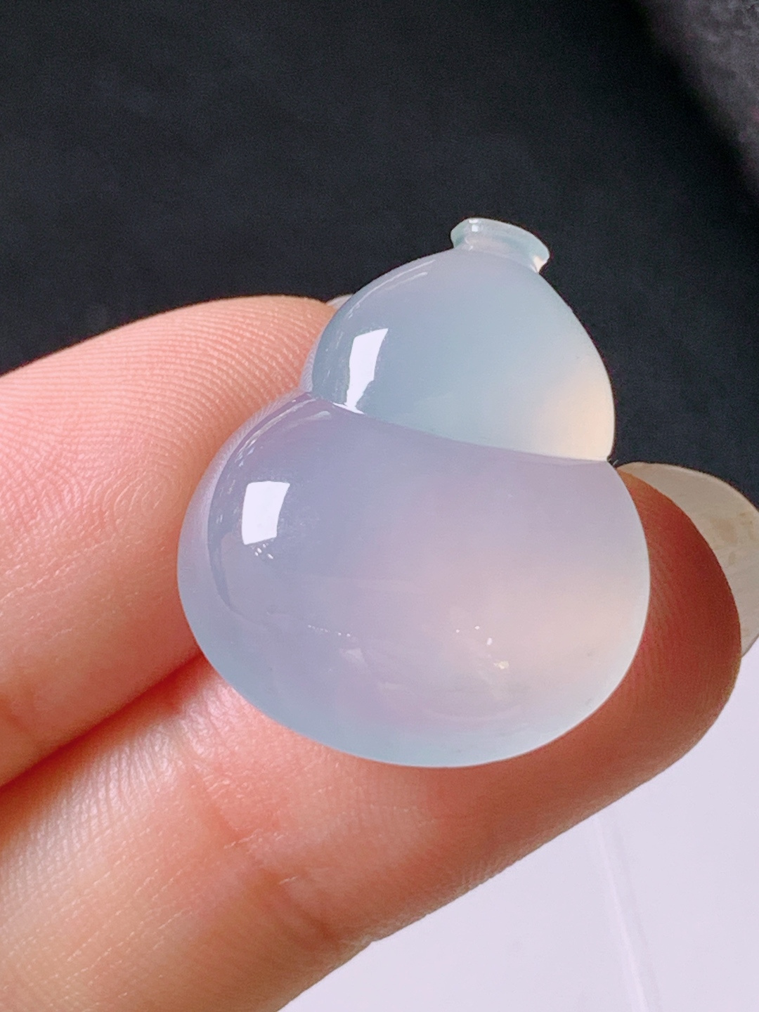 ️ 冰种葫芦，无裂冰透起胶，裸石22.9-19.1-6.4