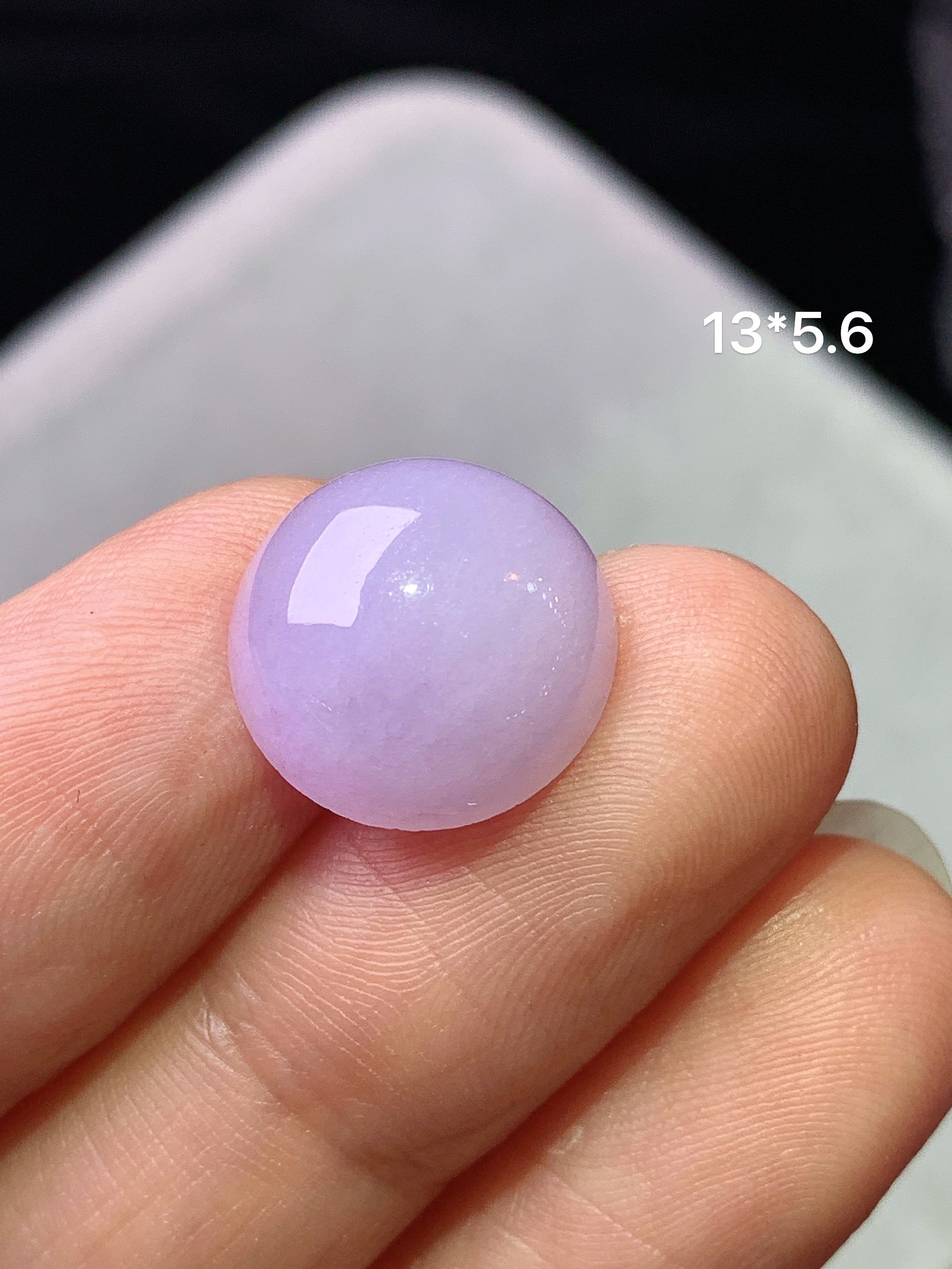 镶嵌款 紫罗兰蛋面吊坠 玉质细腻 色泽艳丽清新 水润亮眼 整体尺寸13*5.6m2
