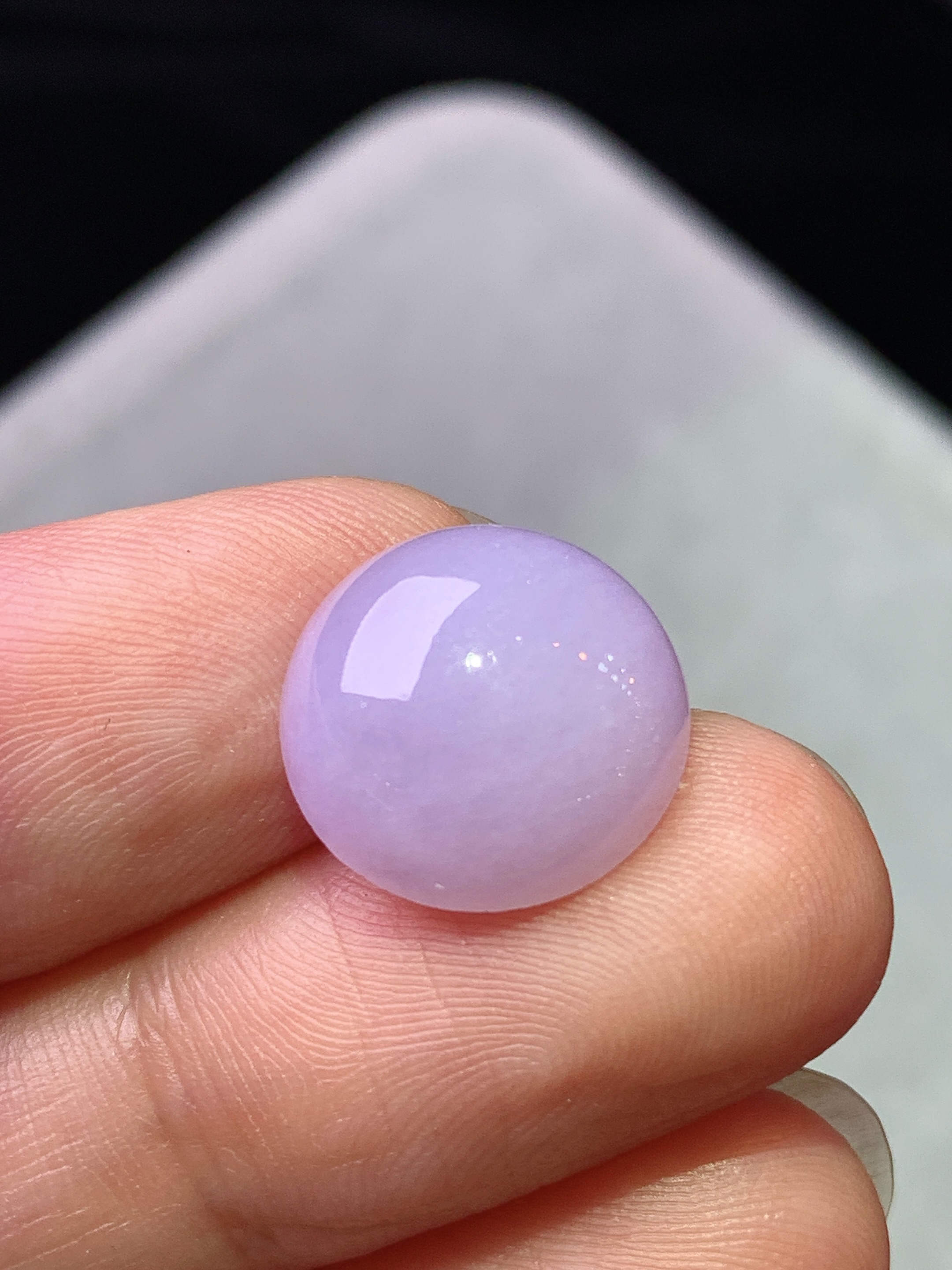 镶嵌款 紫罗兰蛋面吊坠 玉质细腻 色泽艳丽清新 水润亮眼 整体尺寸13*5.6m2