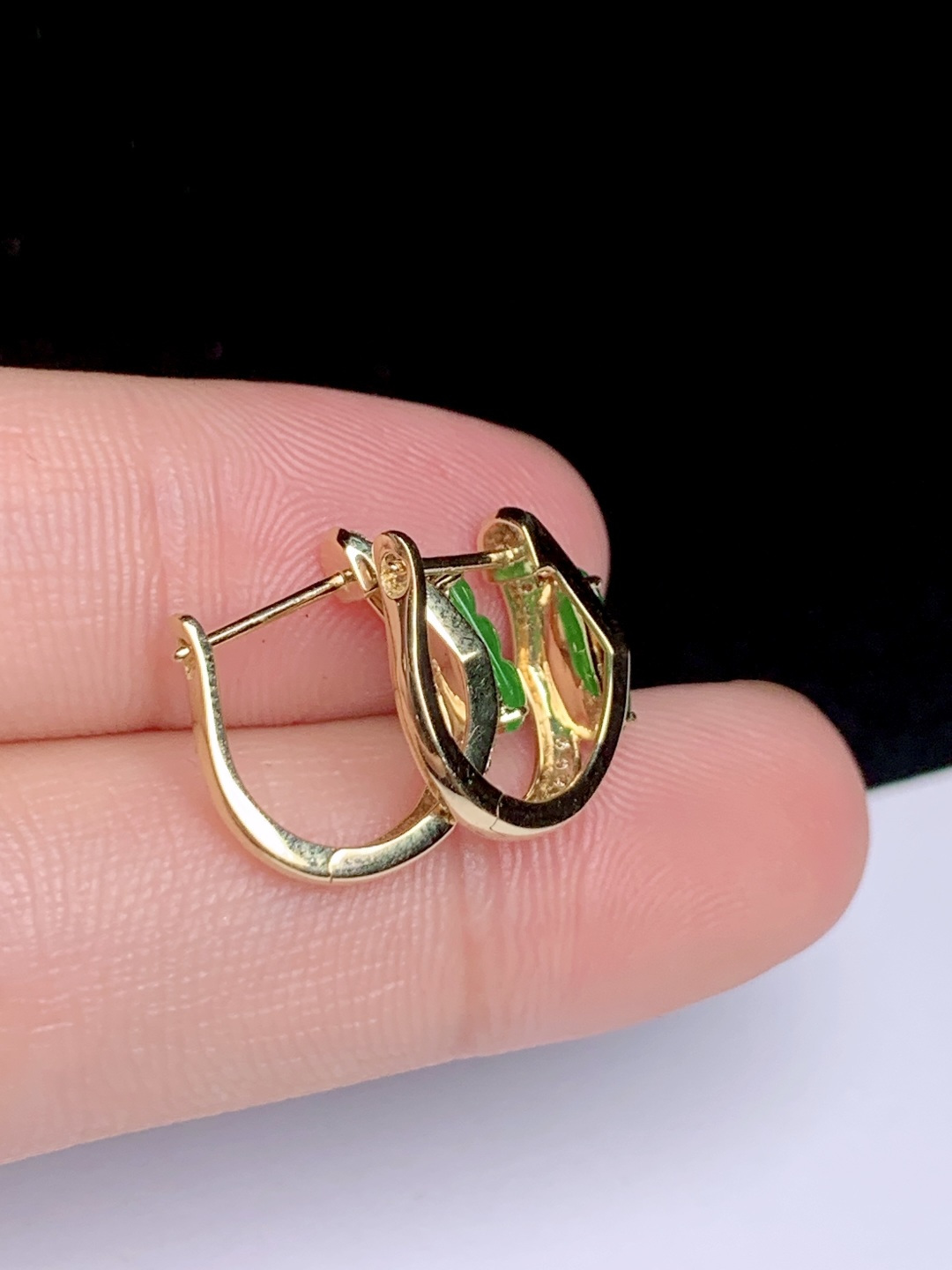 ️超值8224福豆耳坠18k金钻镶嵌，7.5-2.7