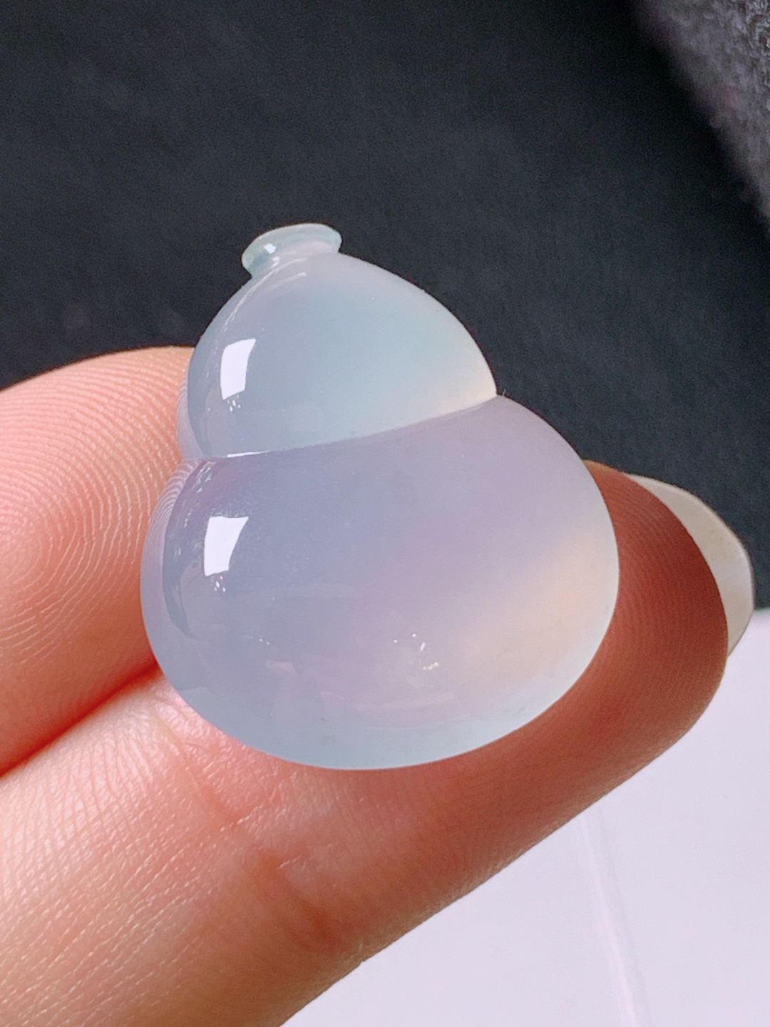 ️ 冰种葫芦，无裂冰透起胶，裸石22.9-19.1-6.4