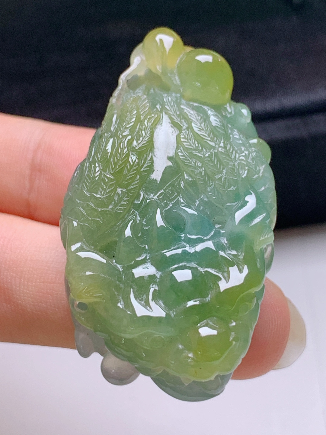 ️ 冰黄翡貔貅，无裂色正厚装，裸石47.7-24.9-15.1