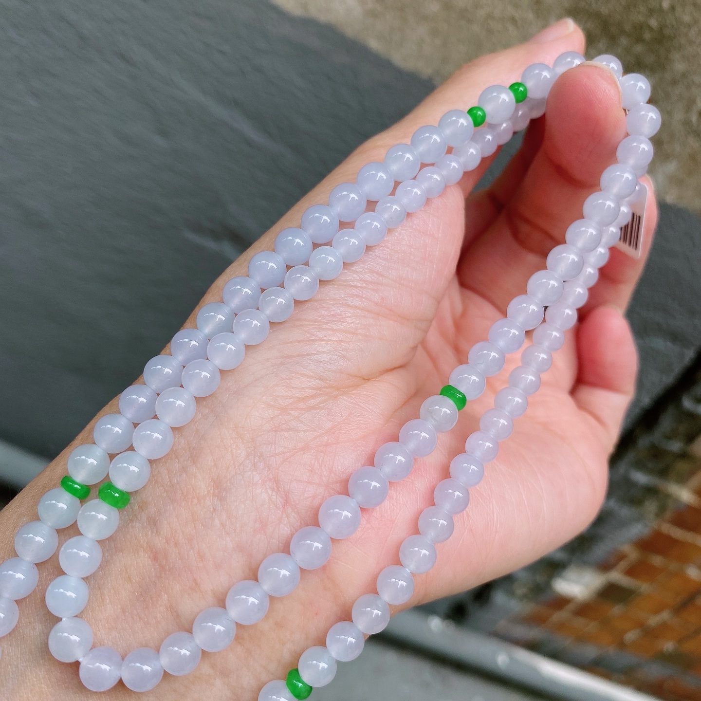 ️ 冰紫项链 种水好 料子细腻 度百分之90以上，5-6.4