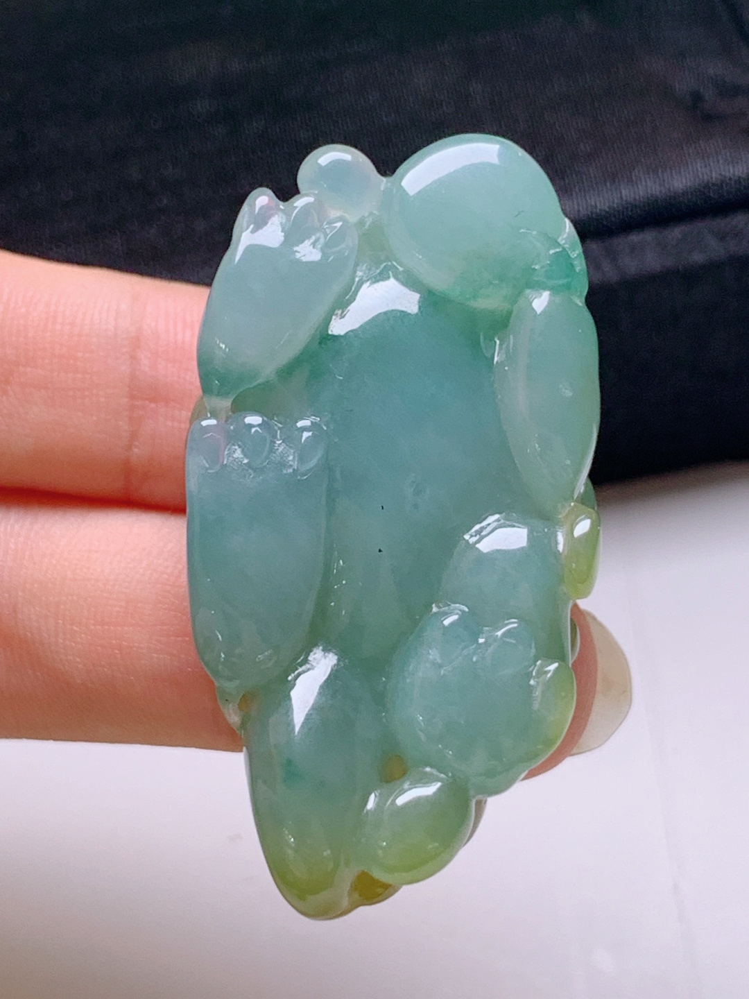 ️ 冰黄翡貔貅，无裂色正厚装，裸石47.7-24.9-15.1