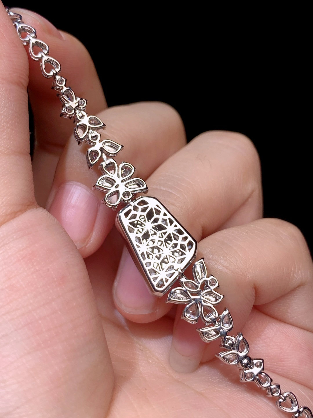 ️冰妖紫随形手链，18k金钻镶嵌，12.5-7.7