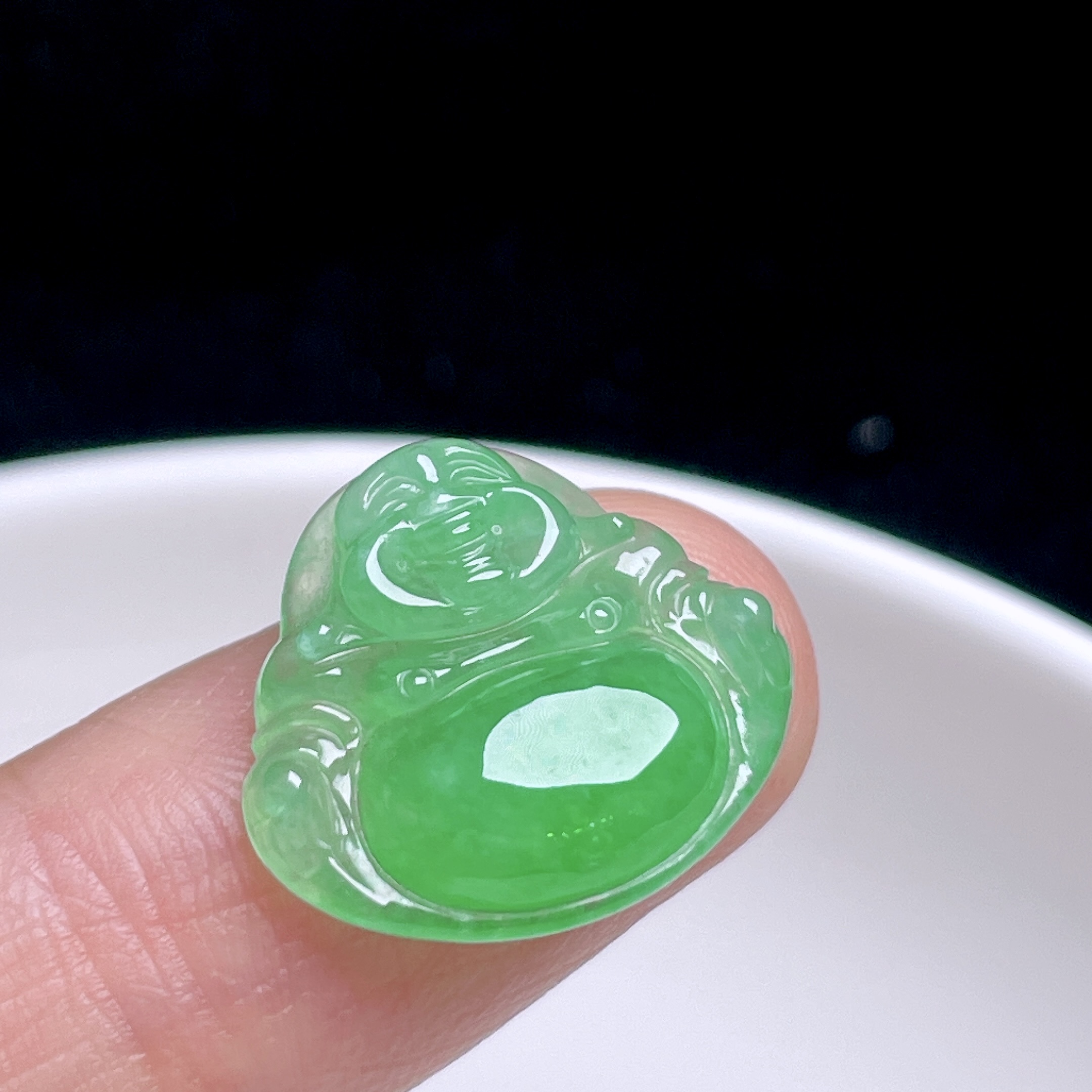 ️ 冰阳绿佛公 色泽浓郁，精致小巧 尺寸：17.2/15.7/4，ss50182a