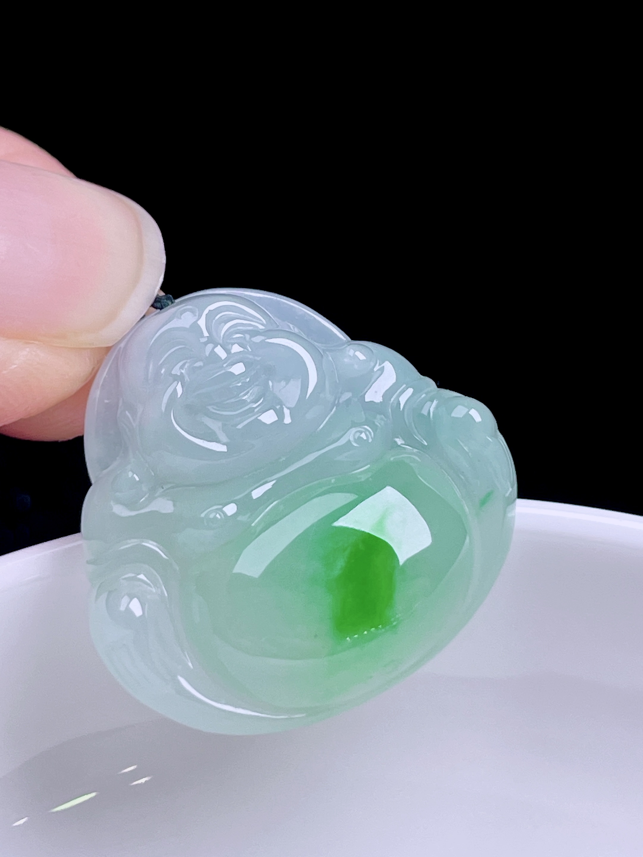 ️ 冰飘绿花佛公 花色灵动，种老水润 24.2/23.5/6.7