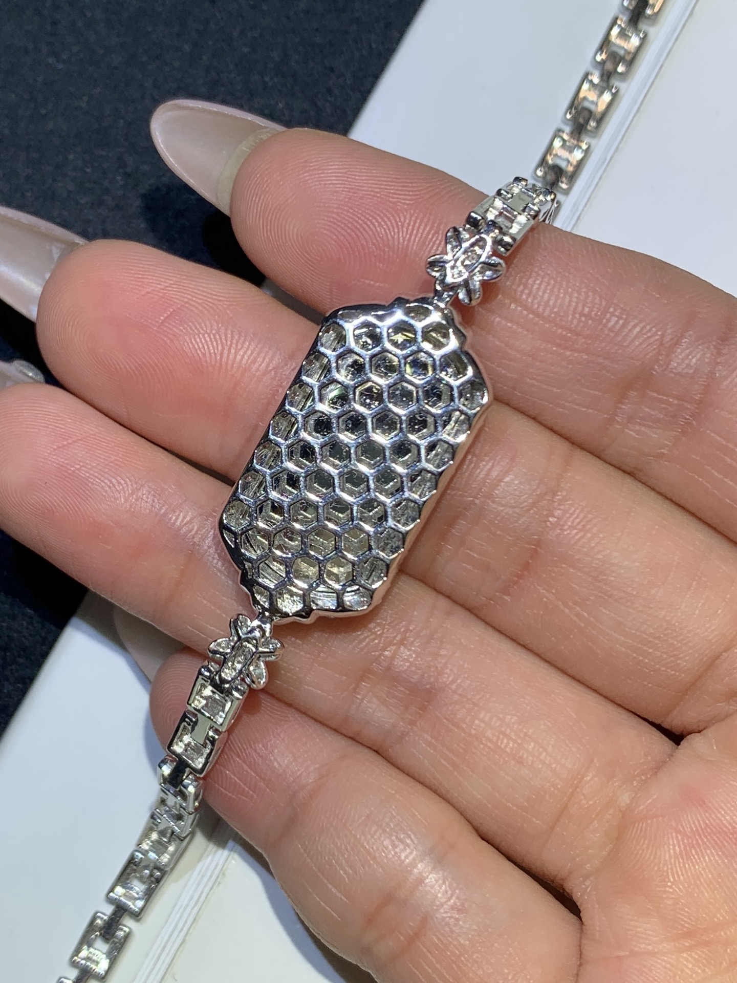 ️ 冰种玻满绿无事牌手链，21.6-11.2-2.8