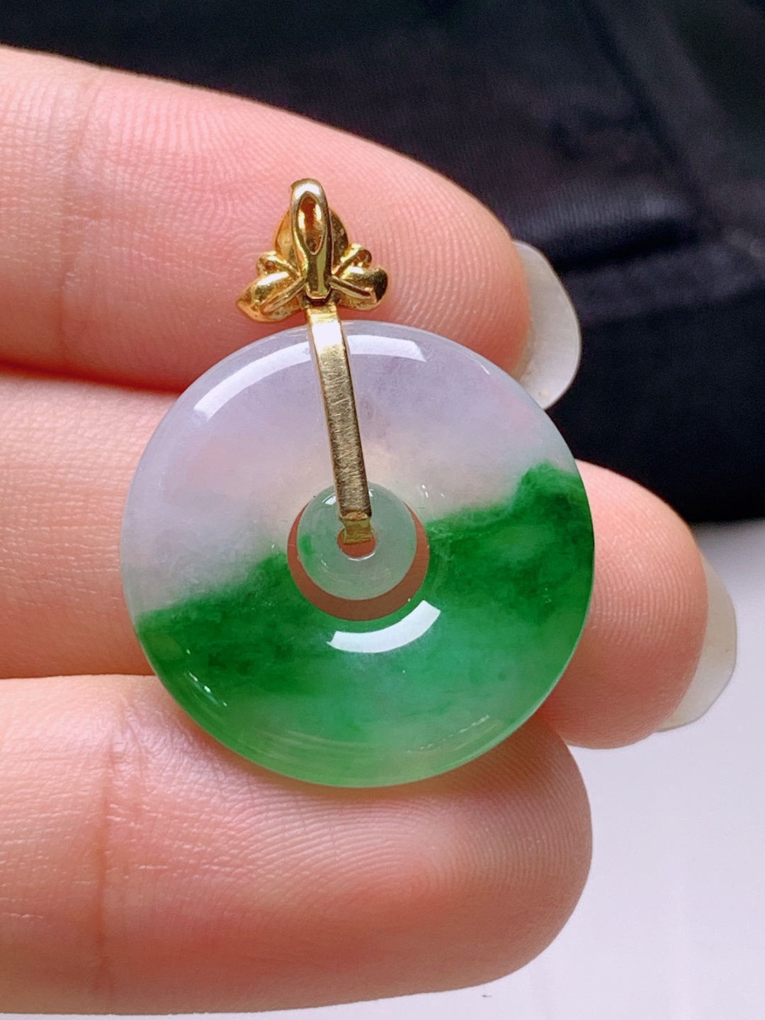 ️ 冰种绿子母扣吊坠，无裂翠色水润，裸石20.9-3.627.7