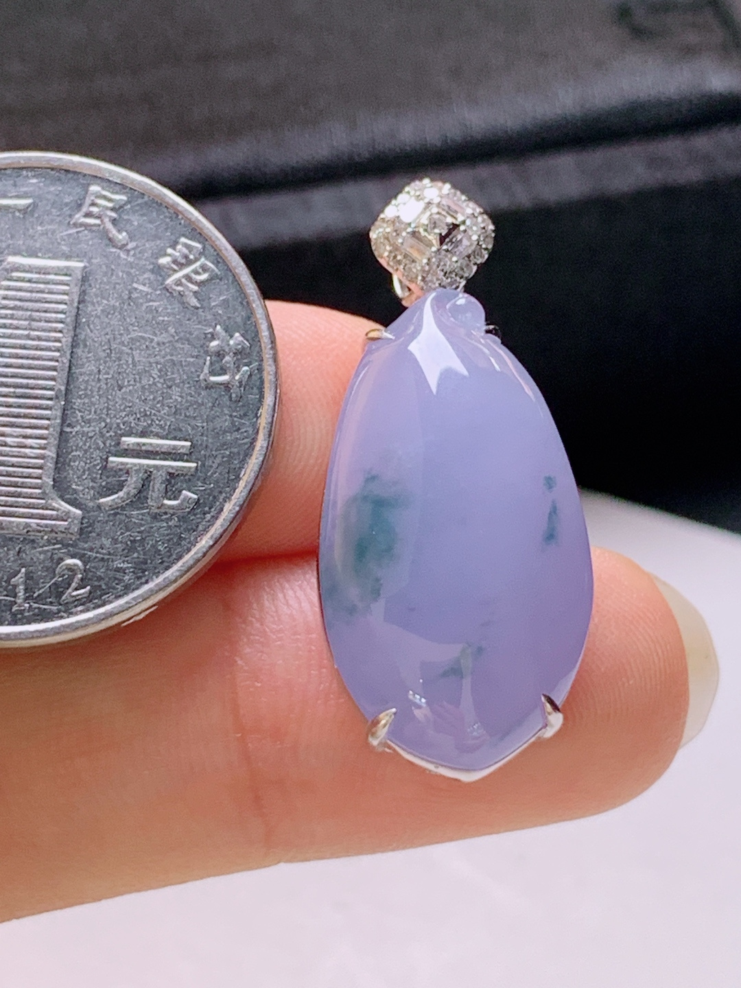 ️ 冰粉紫福瓜吊坠，无裂色正饱满，裸石23.1-12.7-8.429.6-8.2