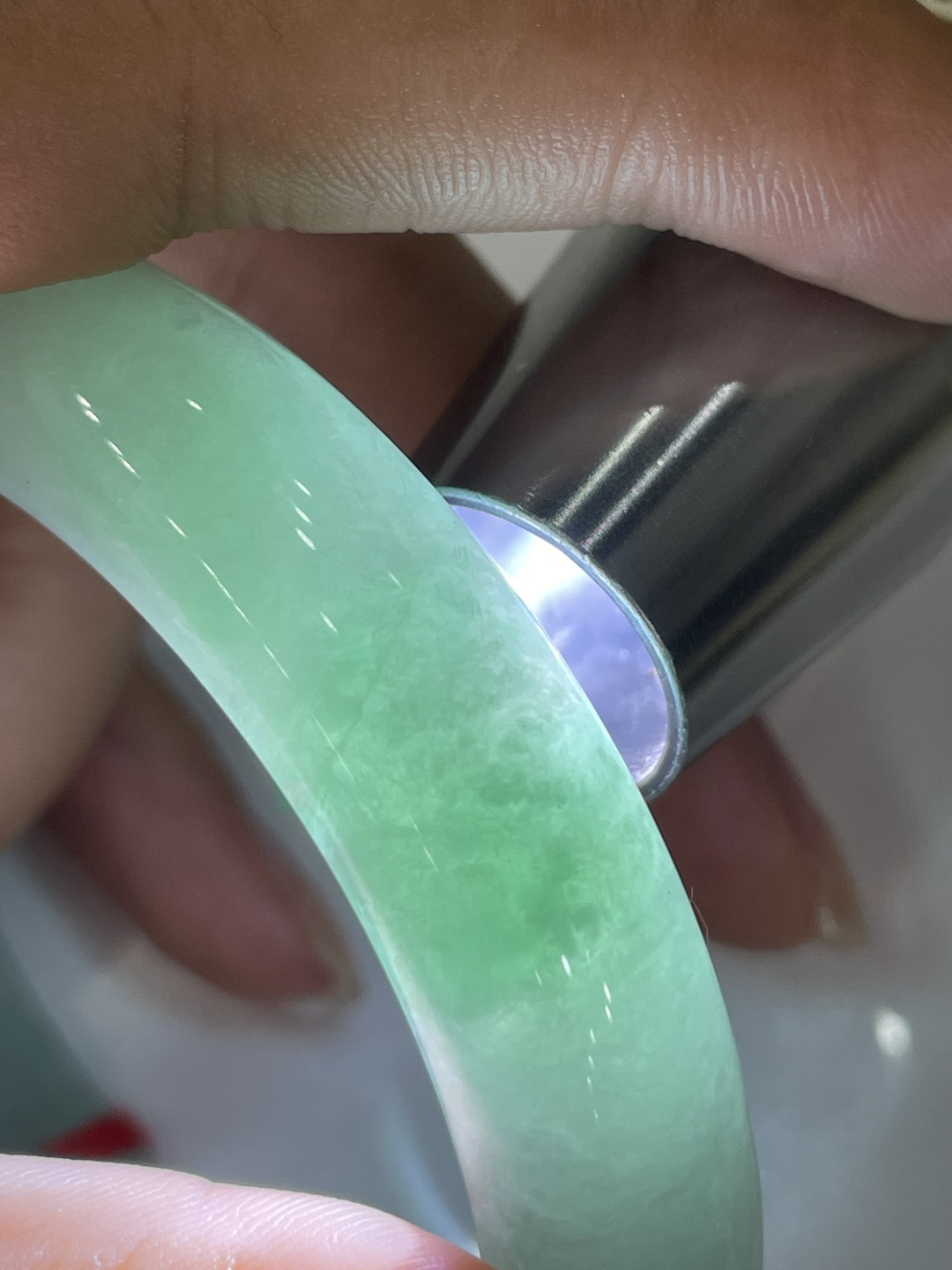 56.2/12.1/7.9，绿底正圈，将一整个盎然的夏天，藏进盈盈一方。一点洒金不明显，皮纹，ss50678a